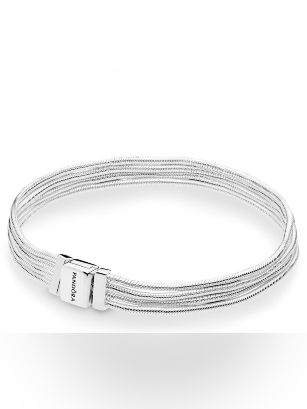 Pandora Multi-Strand Snake Chain Bracelet - Silver